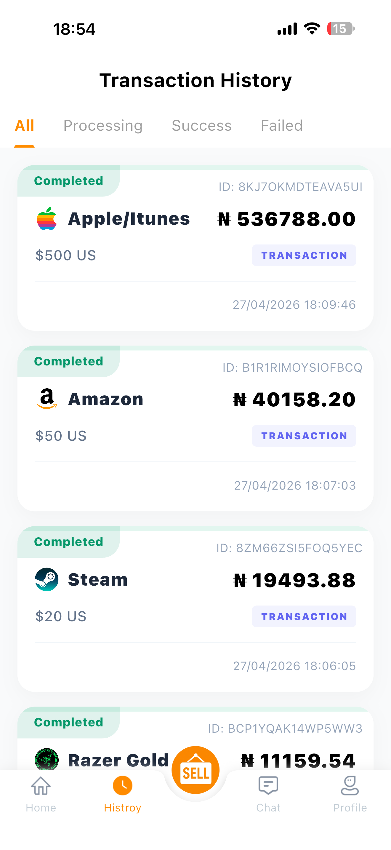 GCNut App Screen 4